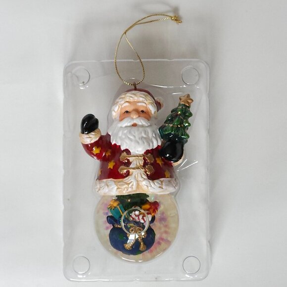 KIRKLAND Water Globe SANTA Snow Globe Christmas Ornament Tree Decor Holiday - Picture 2 of 10